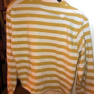 Brandy Melville yellow and white stripped shirt